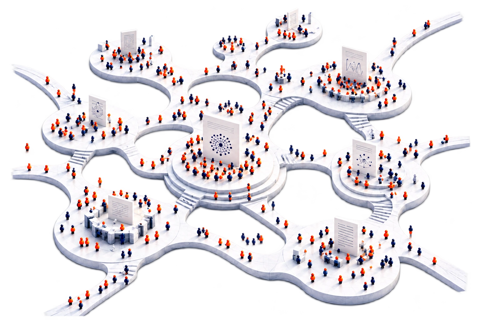 An open research community gathered around papers and public discussion spaces.
